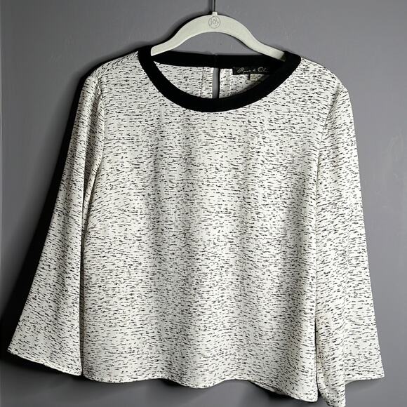 Rose+Olive Black and White Cropped Top Size Small - Picture 1 of 9